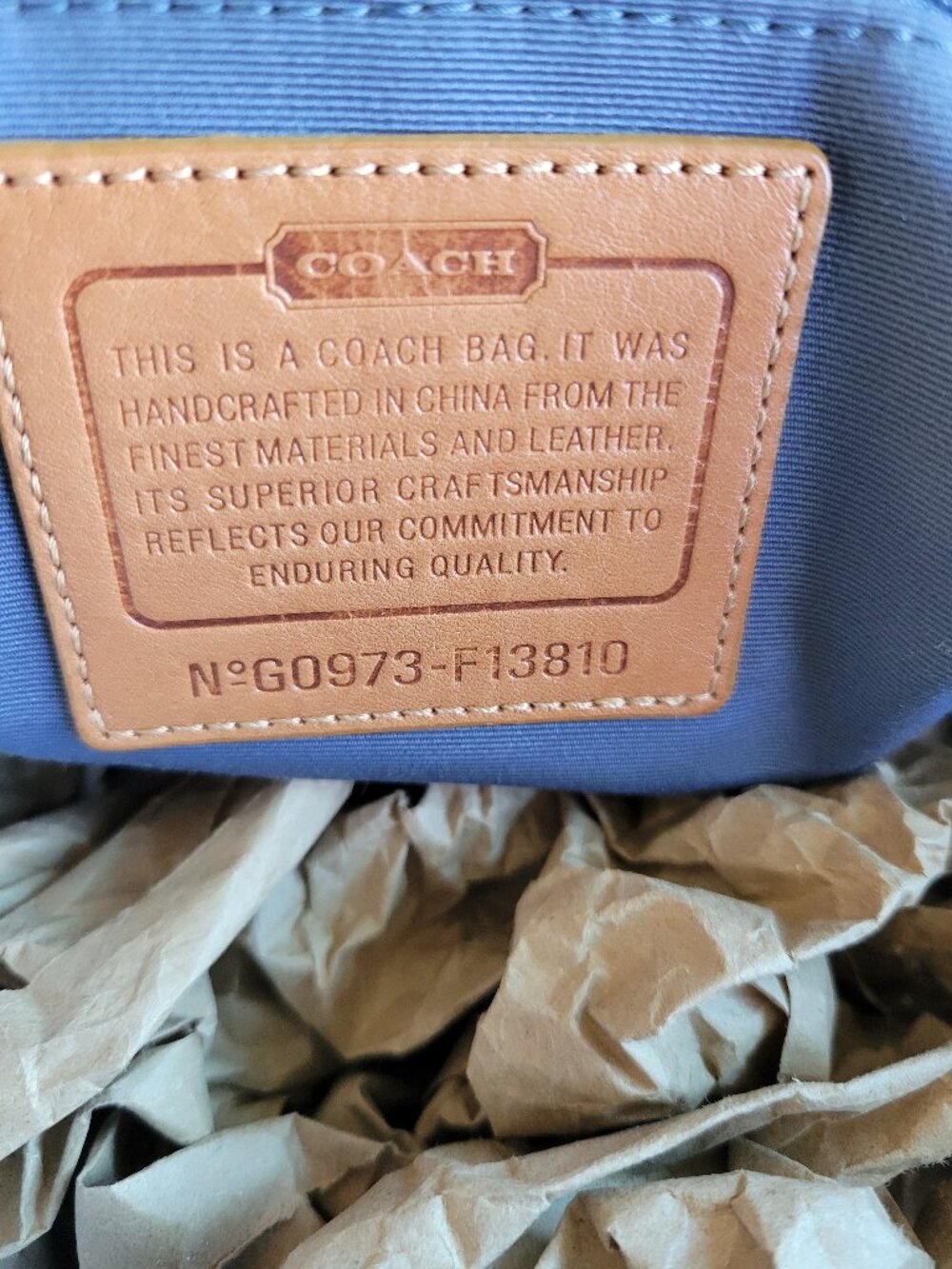 Coach Y2K  Denim Signature 'C' East West Gallery Tote Bag  Rare! - Picture 8 of 9
